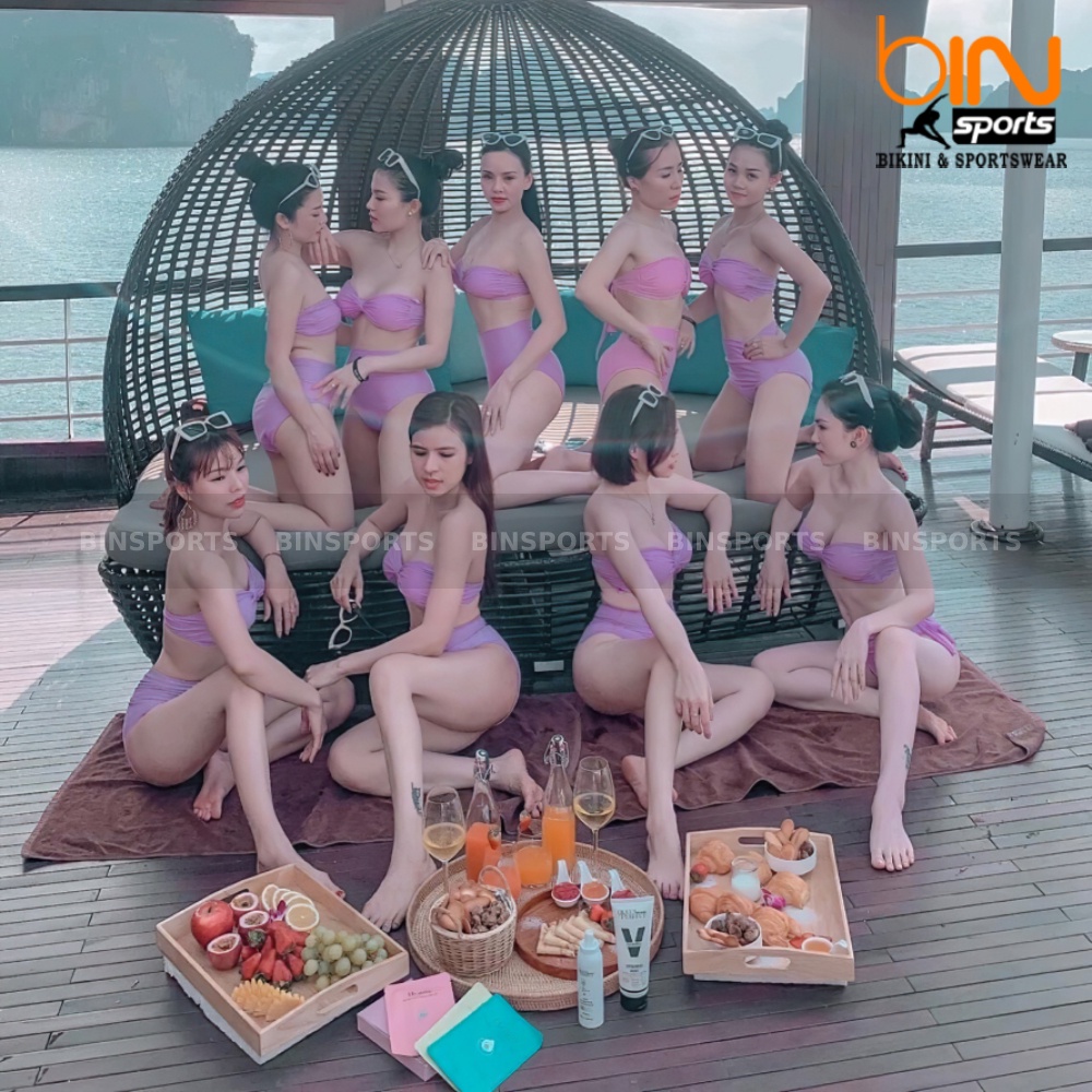 Bikini Nữ Hai Mảnh Cạp Cao Freesize Bin Sports BHV061