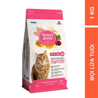 Hạt thức ăn khô cho mèo Today's dinner 1kg