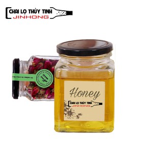 Hũ thủy tinh vuông 280ml đựng thực phẩm