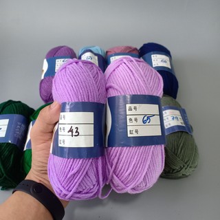 COMBO 120 cuộn len nhung đũa, bông xù
