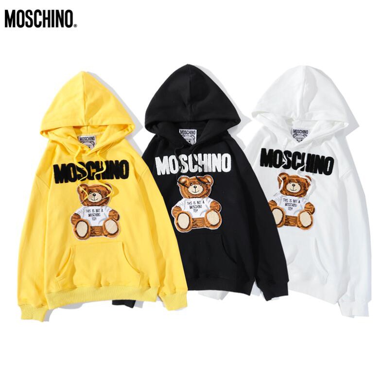 Áo Hoodie Chất Liệu Vải Cotton Có Thêu Hoạ Tiết Moschino Cho Nam Nữ