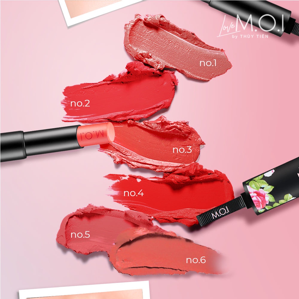 Son môi Hồ Ngọc Hà BST son thỏi LOVE M.O.I BY THÙY TIÊN phiên bản 2022 - MOI Cosmetics