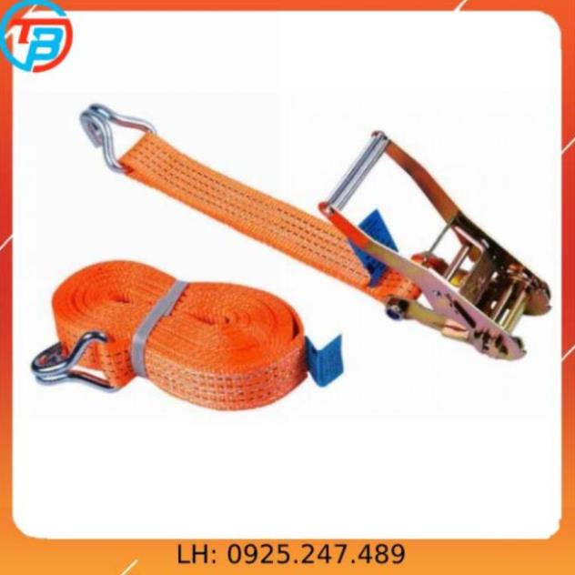 Dây cảo chằng hàng tăng đơ bản 50mm, Có Móc J, dài 1m-8m, tải trọng 3 tấn, chất liệu 100% Polyeter cường lực siêu bền