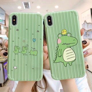 Ốp silicon Vali cá sấu xanh/ba cá sấu nhỏ dành cho dòng máy của Iphone