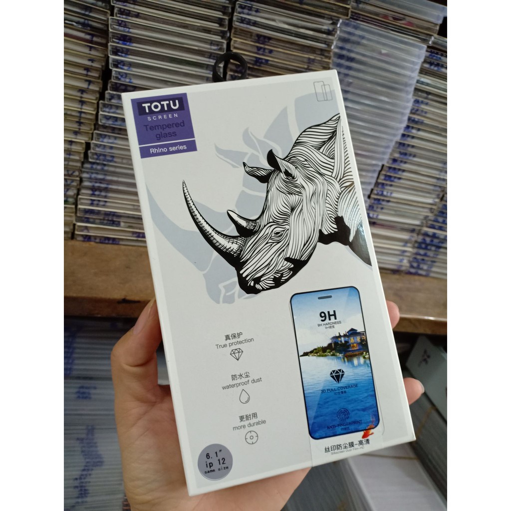 🌟CHÍNH HÃNG🌟 Kính Full màn iPhone 12 MINI / 12 /  12 Pro/ 12 Pro Max Chính hãng Totu - CHỐNG BỤI MÀNG LOA