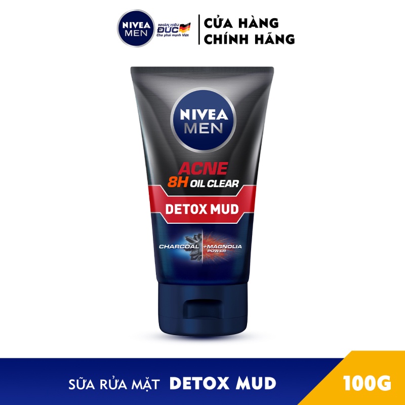 Sữa Rửa Mặt NIVEA MEN Bùn Khoáng Kiểm Soát Nhờn & Ngừa Mụn - NIVEA MEN Detox Mud 100g
