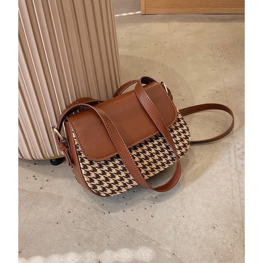 Túi xách kẹp nách nữ đeo vai đeo chéo basic thời trang dễ thương cao cấp da dây xích DIOMI