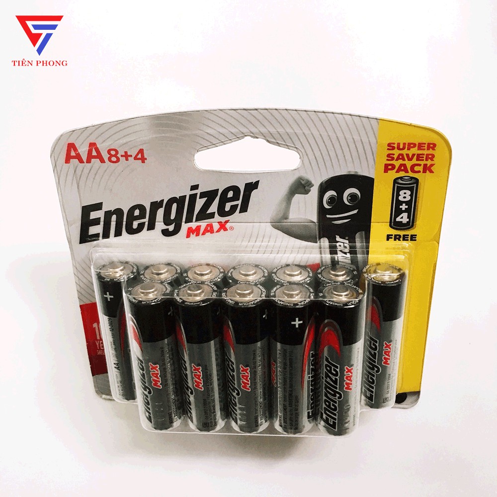 Pin AA tiểu Alkaline 1.5v Energizer chính hãng siêu bền - Sản xuất tại Singapore