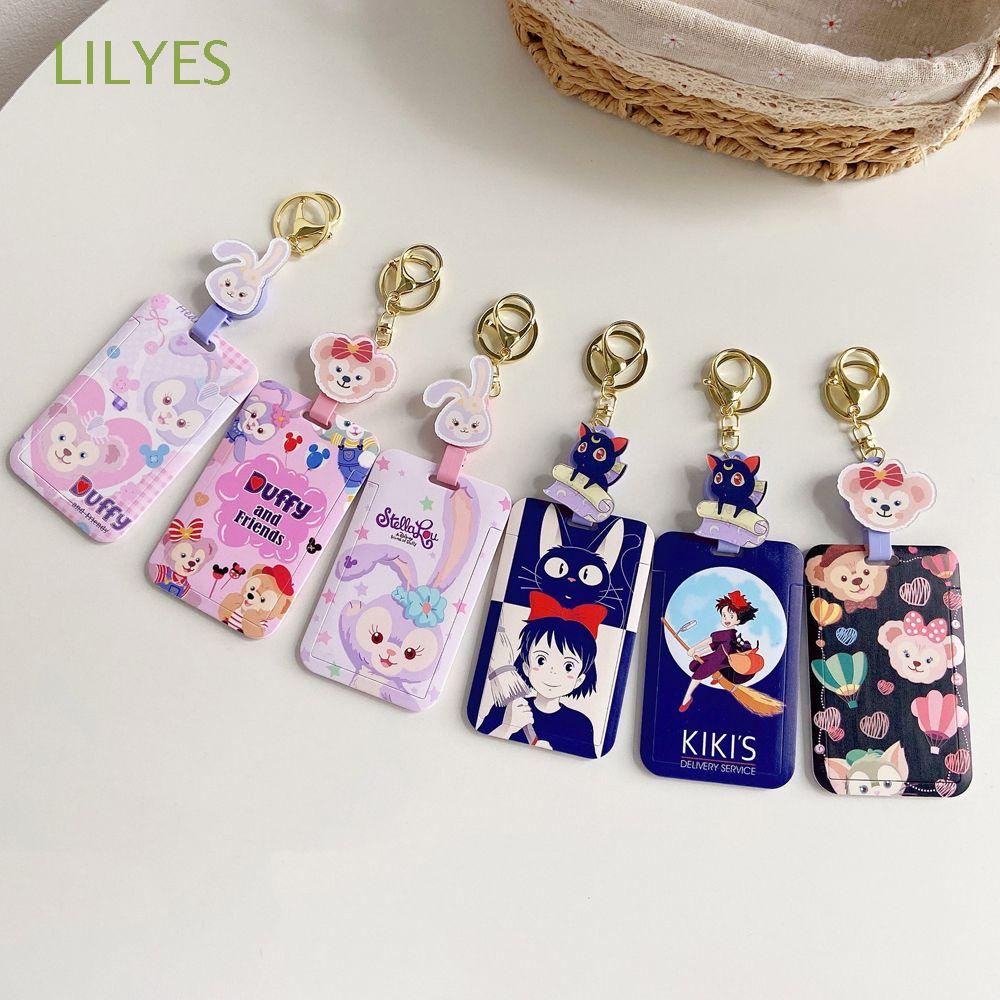 Ví Đựng Thẻ Có Móc Khóa Thu Gọn Được Hình Gấu Duffy/Mèo Hoạt Hình Cho Học Sinh