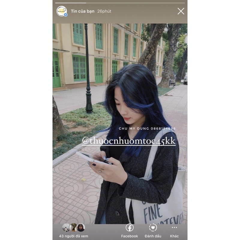 Thuốc nhuộm tóc màu Xanh dương đen | BigBuy360 - bigbuy360.vn