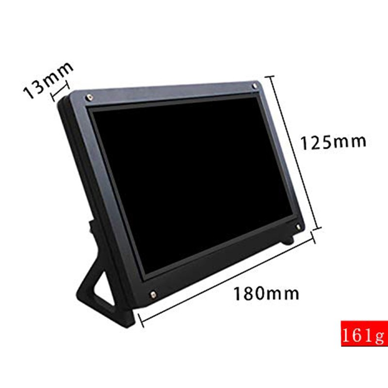 Giá đỡ màn hình LCD 7 inch Raspberry Pi 3 lớp bằng nhựa acrylic màu đen tiện dụng