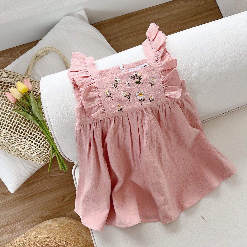 Váy Zara thêu hoa cúc sz 1-6y siêu cute cho bé gái