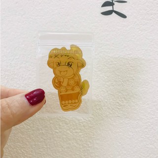 Miếng Dán Điện Thoại Mạ Vàng Mèo Thần Tài và Trâu Vàng Hút Tài Lộc