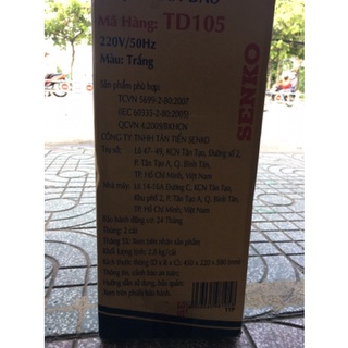 QUẠT TRẦN ĐÁO  TD105 SENKO