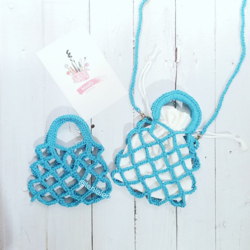 Túi Lưới Hot Trend Net Bag bằng len sợi handmade