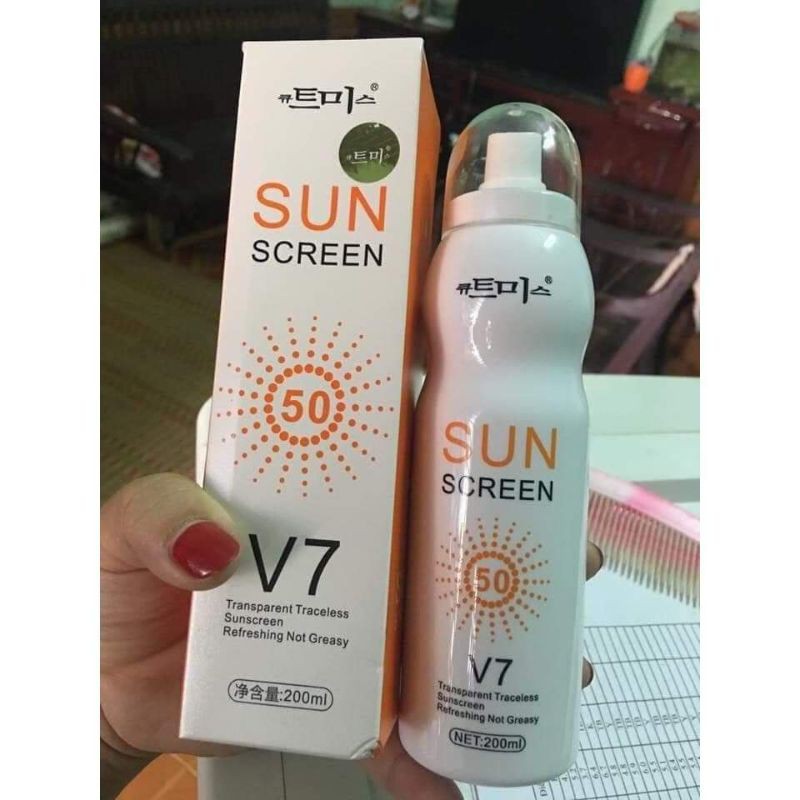 [Rẻ vô địch] Xịt chống nắng, xịt nâng tone chế khuyết điểm sunscreenv7 magic flower Hàn Quốc