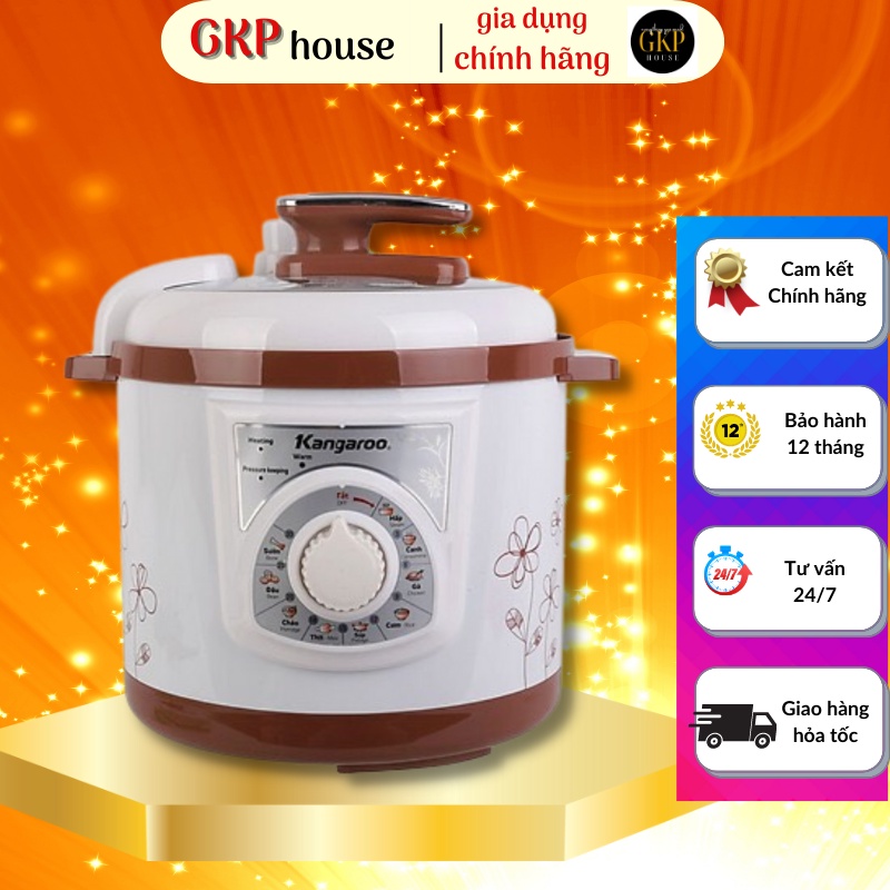 Nồi áp suất điện đa năng 6lit Kangaroo KG136, nồi ninh, nồi hầm, nồi đa năng chính hãng chất lượng cao