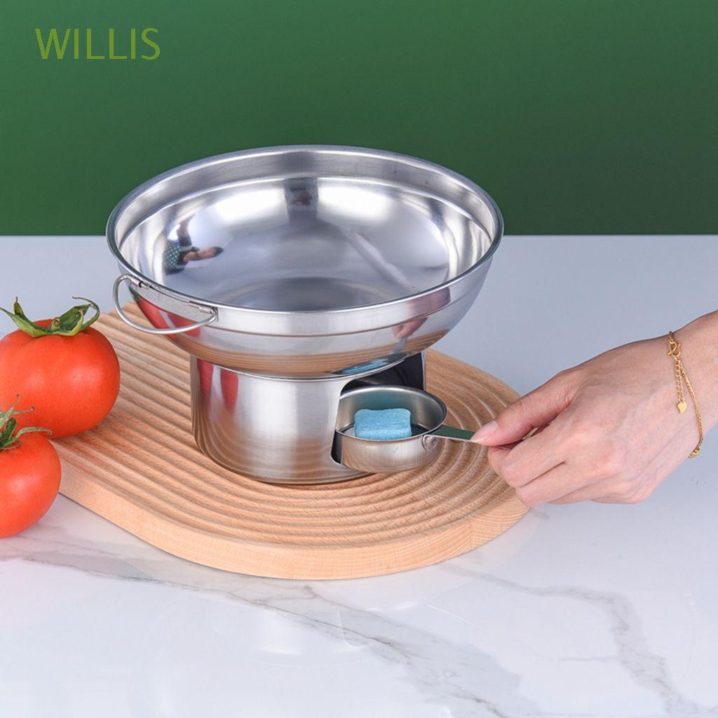 Nồi Nấu Lẩu Kèm Cốc Cồn Bằng Inox Chất Lượng Cao Chuyên Dùng Mang Đi Dã Ngoại