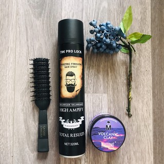 Combo Gôm THE PRO LOCK + Sáp Vuốt Tóc Vocanic Clay vivitone