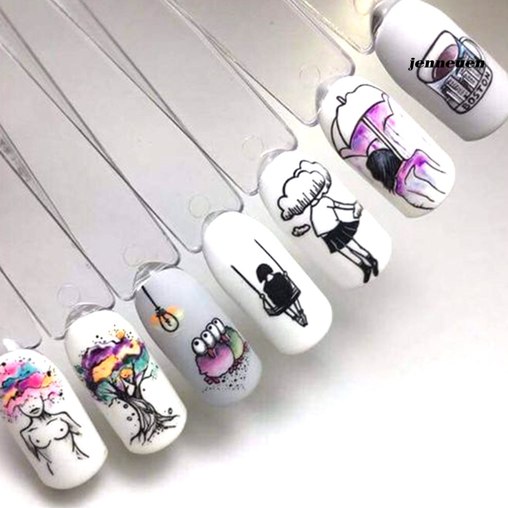 [Hàng mới về] Set 9 tờ nhãn dán trang trí móng hình đôi môi quyến rũ