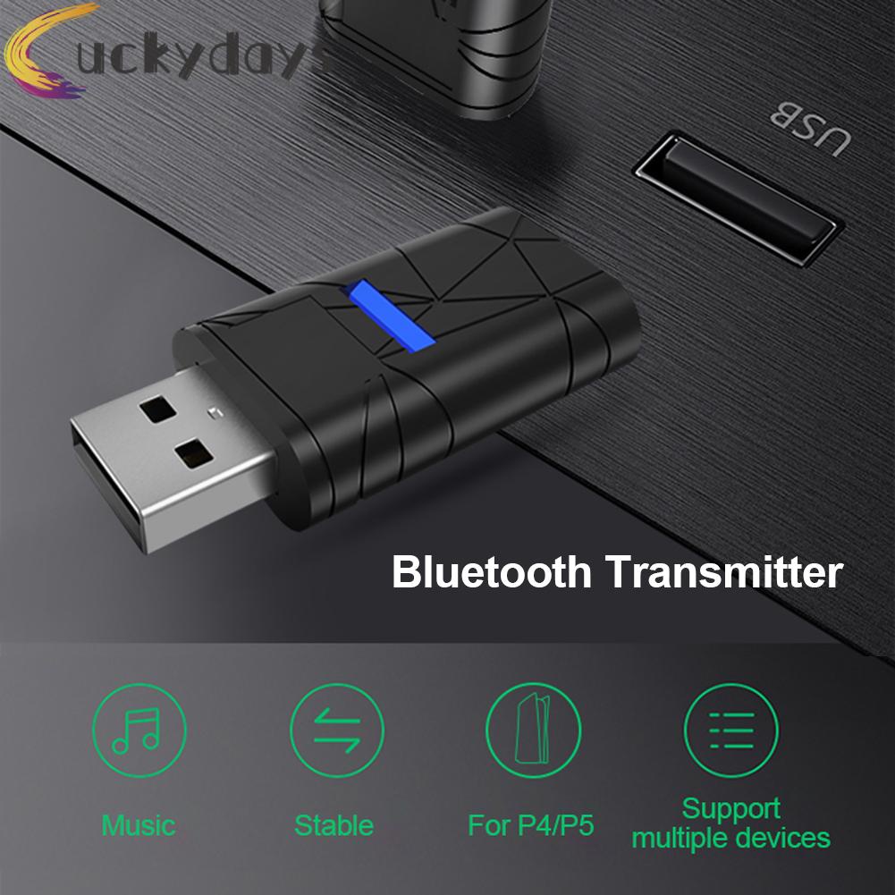 LUCKYDAYS USB Bluetooth-compatible Receiver for PS5 PS4 Controller PC Wireless Audio Transmitter
