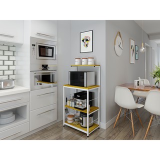 Kệ lò vi sóng, lò nướng Khung sắt Gỗ MDF YL173-1 120x40x60 cm