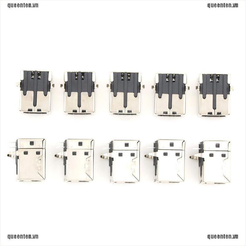 Bộ 10 cổng cắm USB loại-C 4 chân góc phải PCB DIP AD QUVN