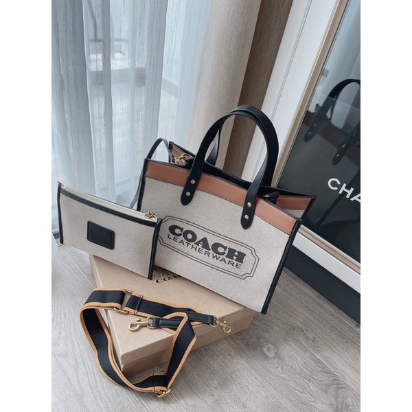 Túi xách nữ COACH leather tote size 30 tặng ví