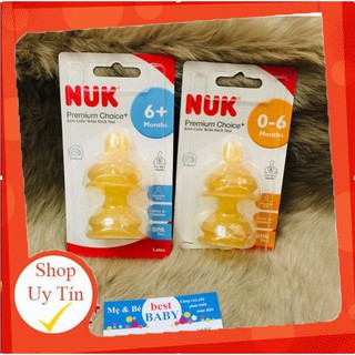 ✅Núm ty Nuk Premium Choice+ cổ rộng cao su
