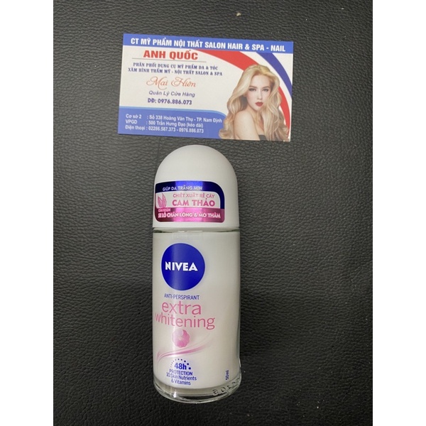 lăn khử mùi nivea trắng da 50ml