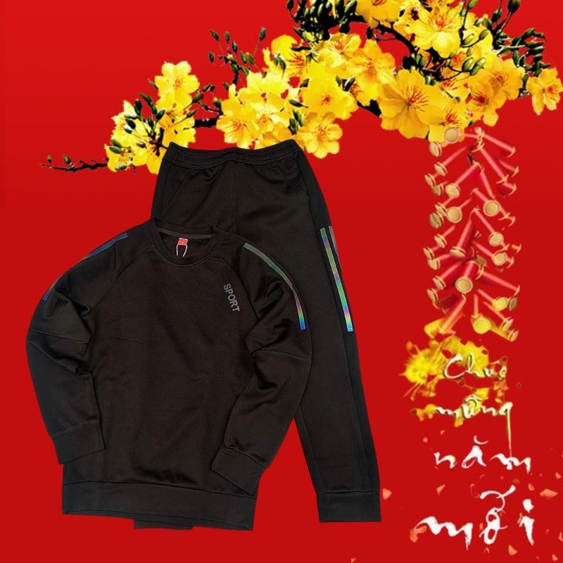 Bộ thê thao nam, Bộ đồ nỉ nam sport cổ tròn, Bộ đồ nam dài tay - PANDO BD02