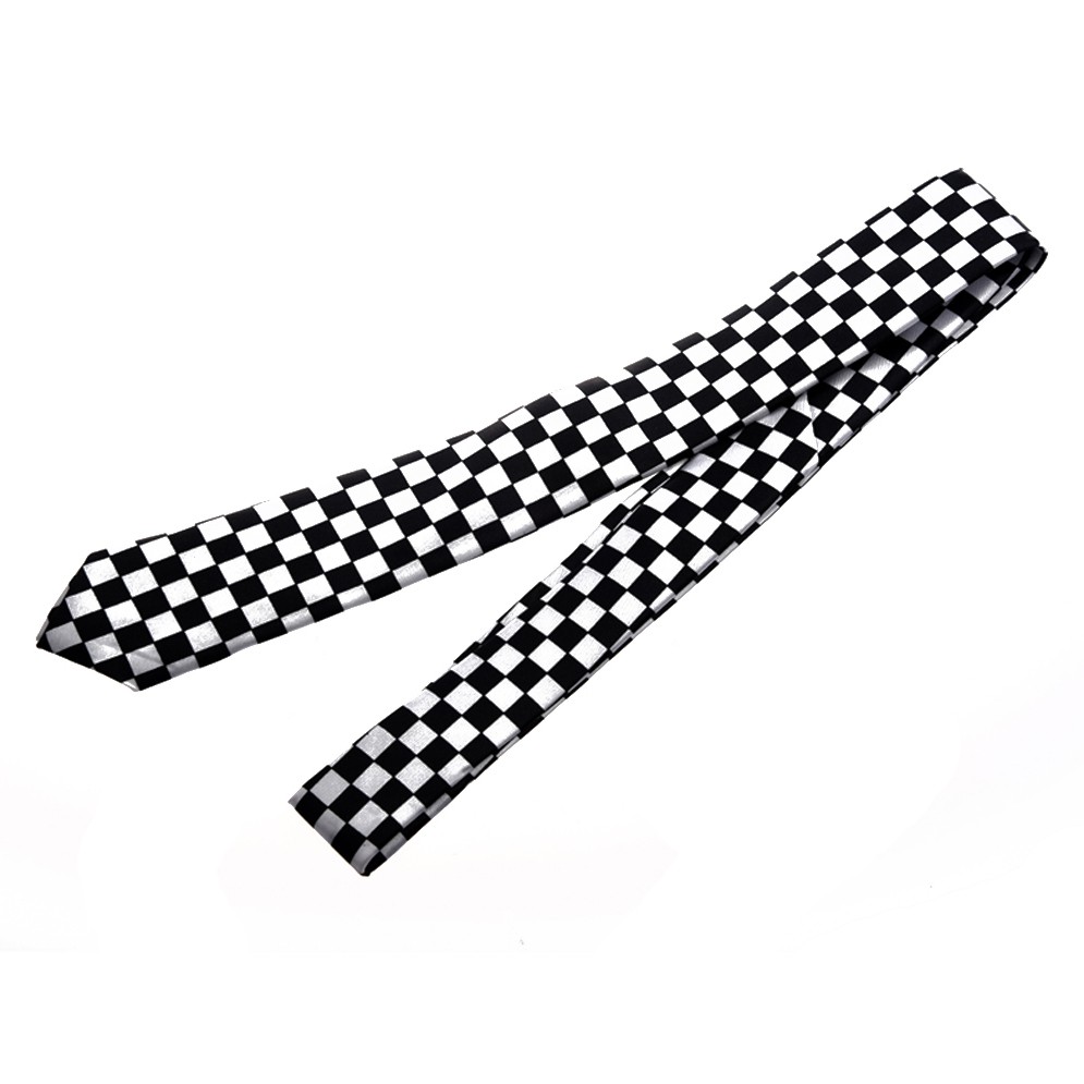 Cà Vạt Caro Trắng Đen Thời Trang Lịch Lãm Cho Nam