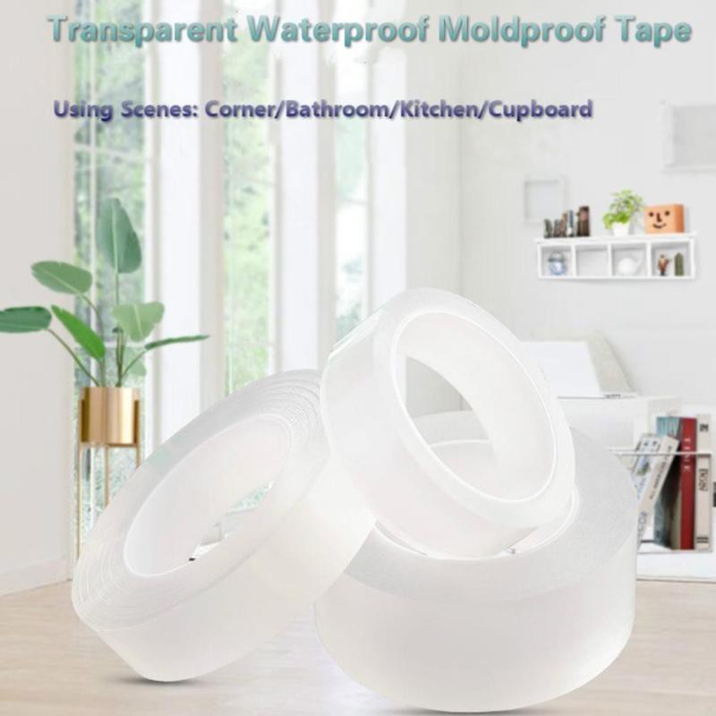 1 Cuộn Băng Keo Trong Suốt Chống Nước Dán Khe Hở Cửa Sổ Nhà Bếp / Phòng Tắm