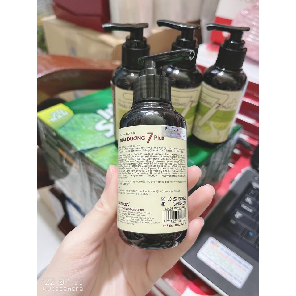 Dầu gội dươc liệu giam gàu Thái Dương 7 Plus 100ml