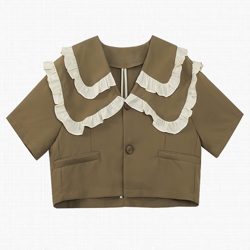 Áo Sơ Mi Tay Ngắn Cổ Búp Bê Thiết Kế Thời Trang Dành Cho Nữ | BigBuy360 - bigbuy360.vn