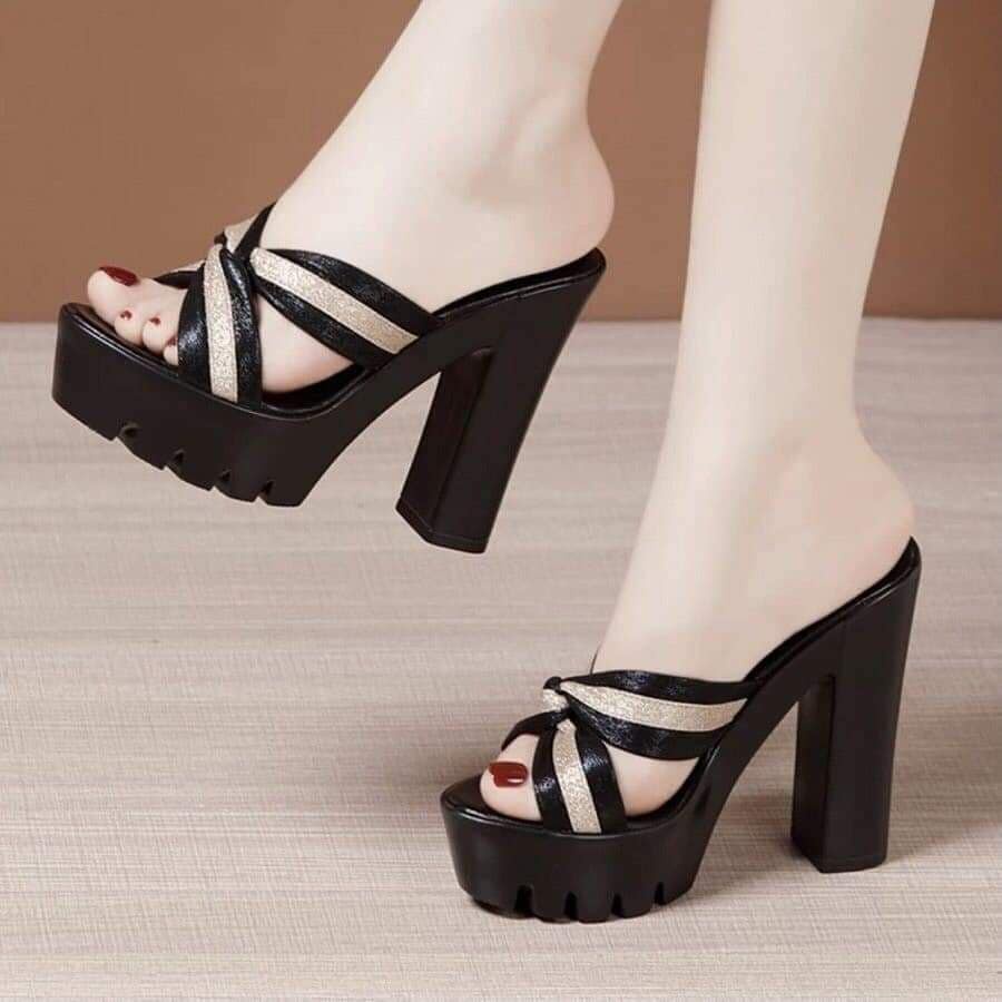 Dép cg đế khứa quai chéo sọc 9p