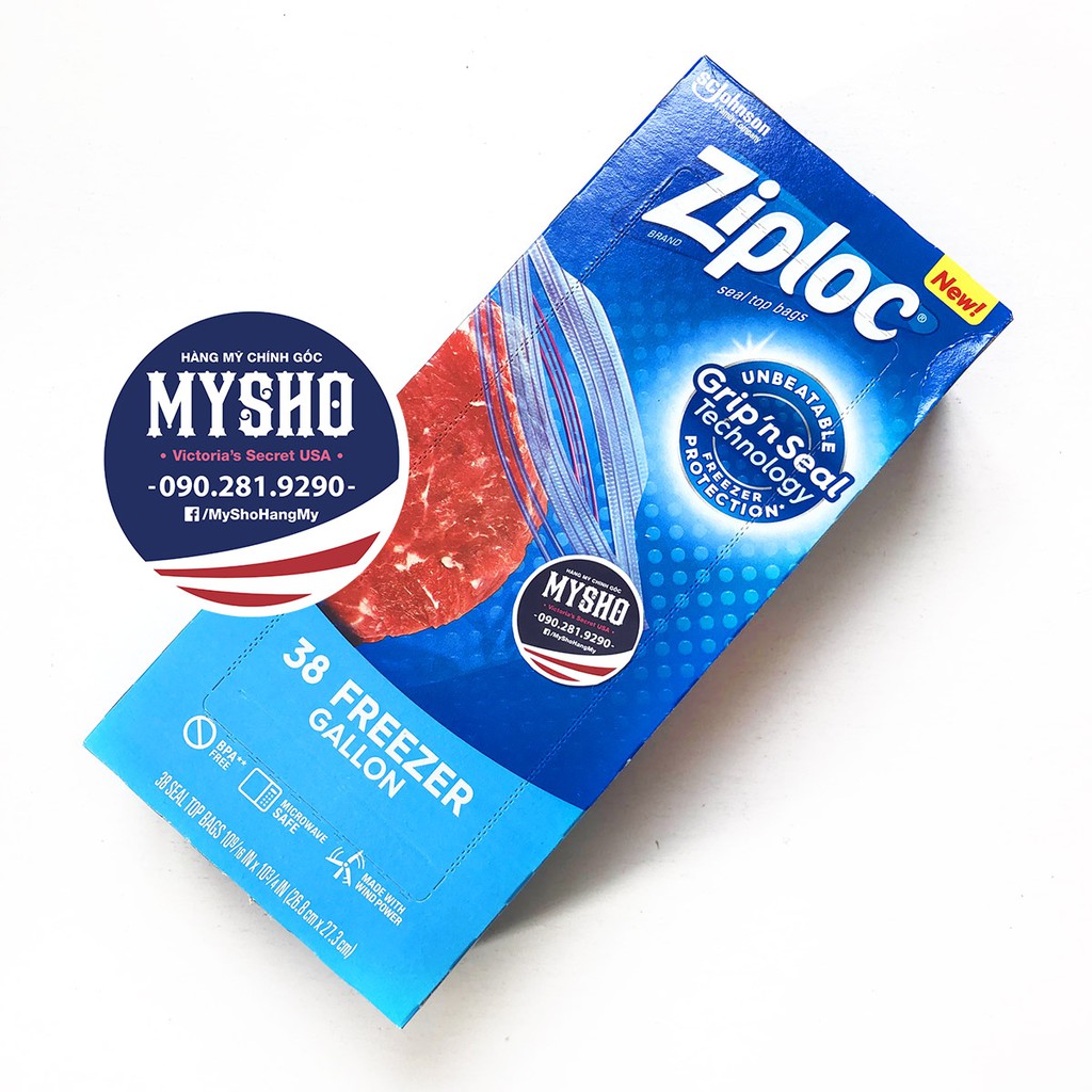 Túi đựng thực phẩm Ziploc Slider, Freezer - Hàng nhập USA