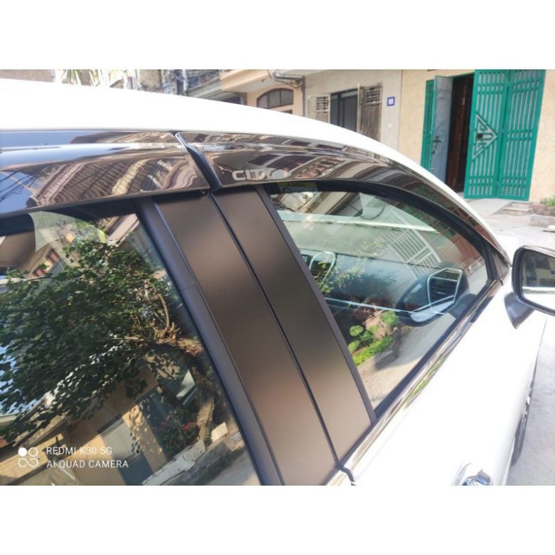 Bộ vè che mưa xe Honda City 2021 2022 đen thái cao cấp