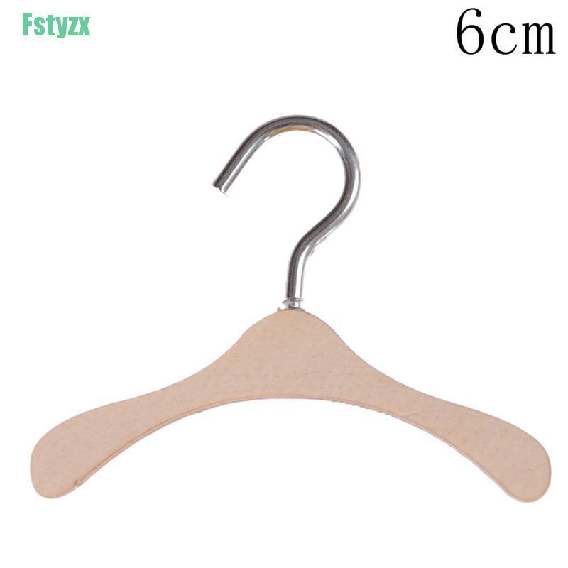 fstyzx Handmade All Doll Clothes Hanger Wood Furniture Coat Hanger Model Toy Gifts