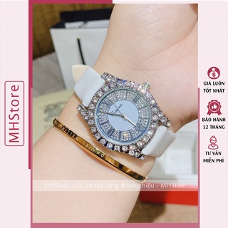 Đồng hồ nữ Dimini dây da cao cấp, mặt tròn đính đá sang trọng, thanh lịch đẹp giá rẻ
