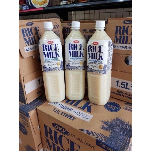 Nước gạo Hàn Quốc, nước gạo Rice Milk OKF thơm ngon - không đường - Chai 1500ml