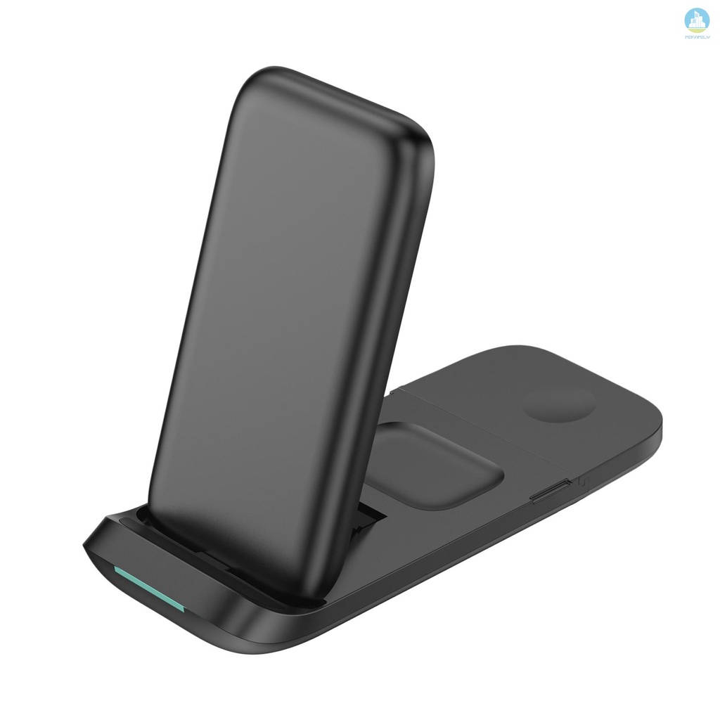 MI  3 in 1 Wireless Charger Qi Wireless Charging Stand Foldable Wireless Charging Pad Replacement for Apple Watch Airpods Pro  12/11/11pro/X/XS/XR/Xs Max