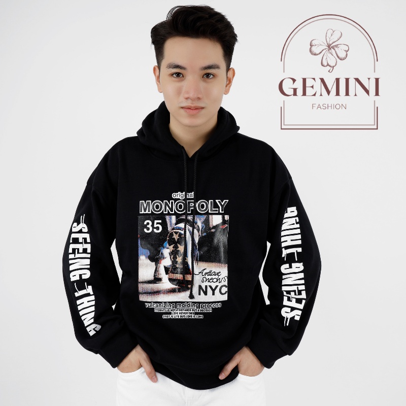 Áo Nỉ Có Mũ Nam Nữ Đen Form Rộng 2s Clothing Hoodie Nữ Form Rộng Unisex In Hình Tượng Hot Trend 2021 Siêu Ấm Mịn TV257