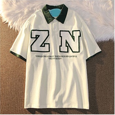 Áo Thun Ngắn Tay Thêu Chữ Phong Cách Vintage Cho Nữ