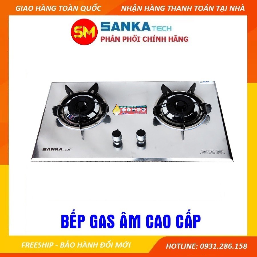 Bếp gas âm Inox 430 SANKAtech 791IN - Bếp ga cao cấp 3 vòng lửa, có pep hâm