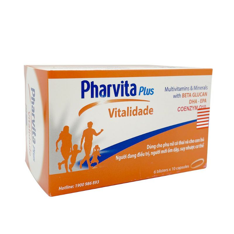 Vitamin tổng hợp PHARVITA PLUS bồi bổ cơ thể, bổ sung khoáng chất,tăng cường đề kháng