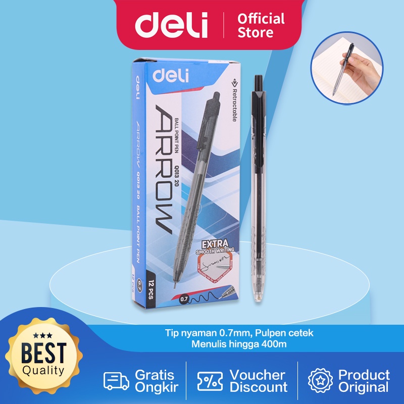 Bút Bi Cảm Ứng Mịn Màng 0.7Mm - Đen / Xanh Dương / Đỏ EQ013X0
