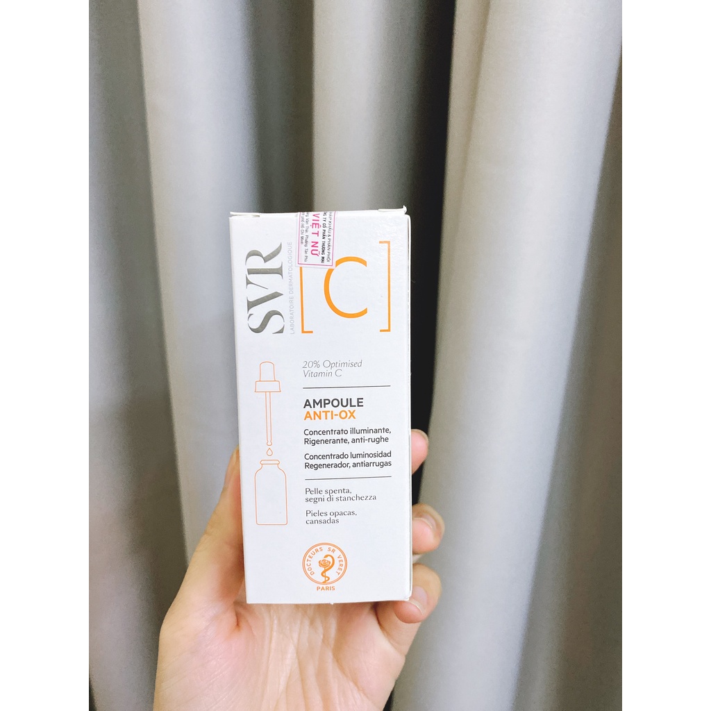 Tinh Chất vitamin C 20% SVR AMPOULE ANTI-OX 30ml