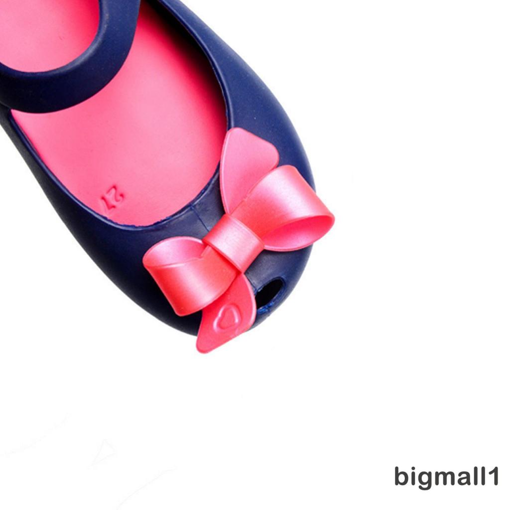 Giày sandal đính nơ thoáng khí chống trượt thời trang mùa hè xinh xắn cho bé gái