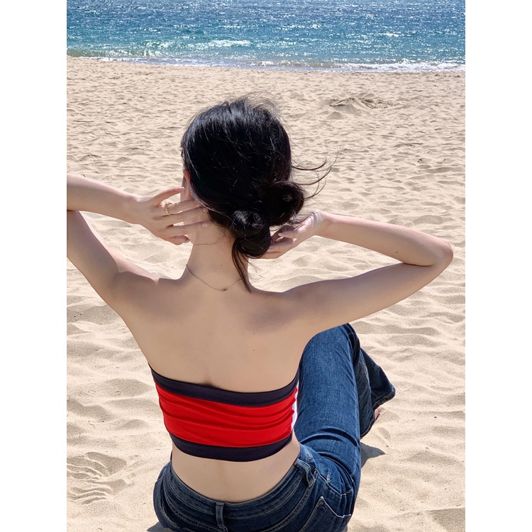 Áo Ống Co Giãn Ôm Dáng In Chữ Nhiều Màu Quyến Rũ Thời Trang Xuân Hè